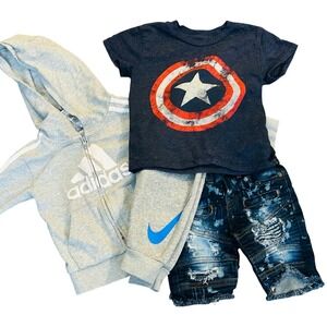 Lot x4 Nike Adidas Captain America Denim Boys 2T